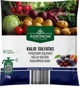 Kaaliumsulfaat 1 kg pakendis aiakultuuride väetamiseks