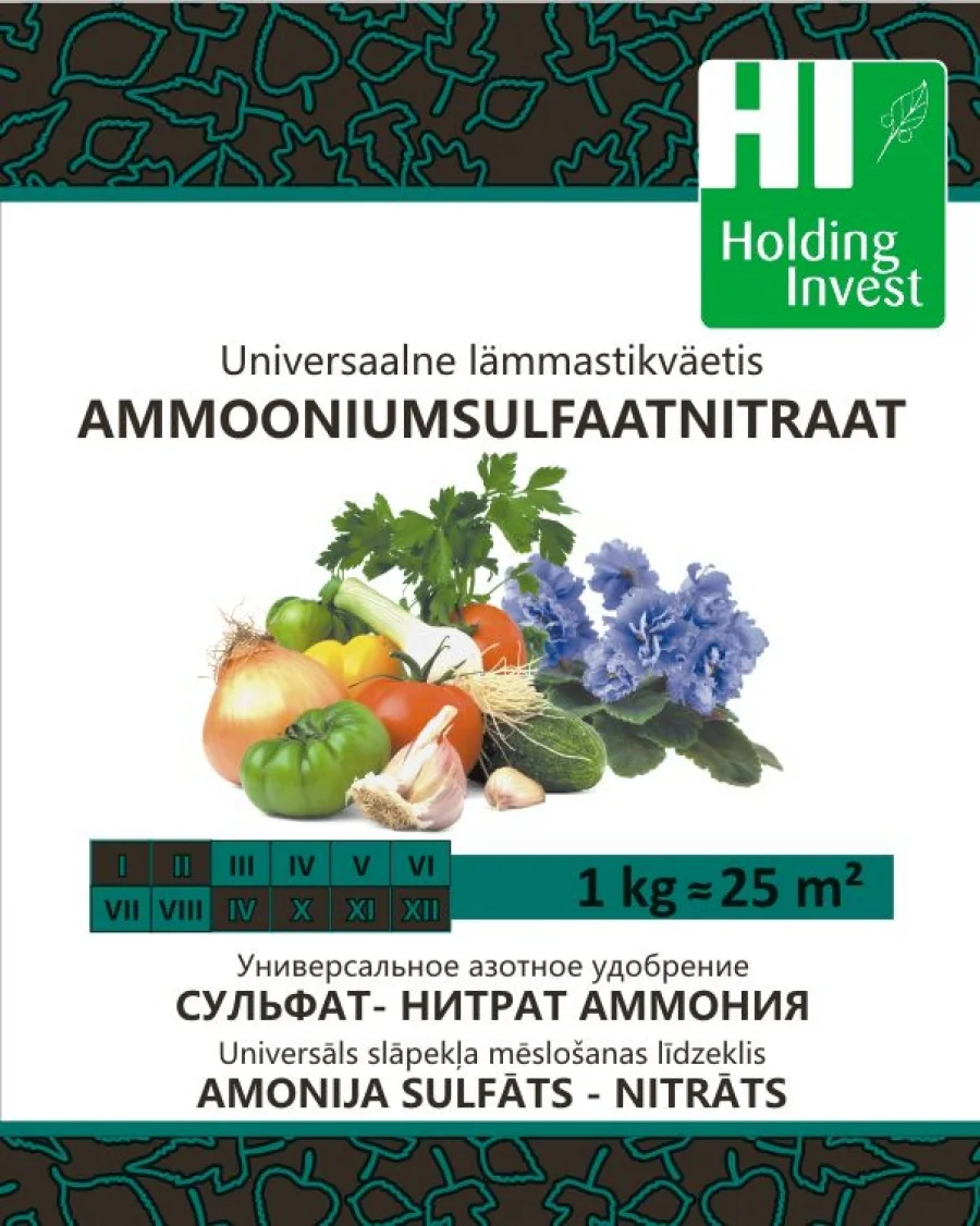 Ammooniumsulfaatnitraat 1 kg pakend - universaalne lämmastikväetis