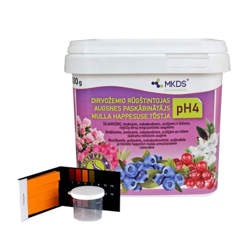 Mulla happesuse tõstja pH4 500 g pakend koos minilaboriga
