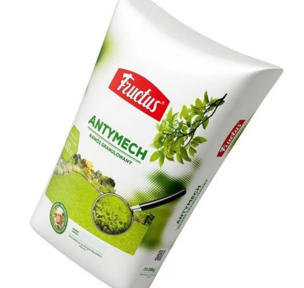 Fructus samblatõrjeväetis 25 kg kott, tõhus NPK väetis rauaga muru hooldamiseks.