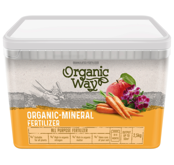 Granuleeritud Orgaaniline mineraalväetis - kasvuhoonele ja aiale. 2,5 kg (Plastämber)