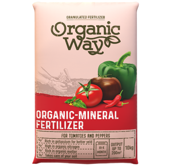 Granuleeritud orgaaniline mineraalväetis-Tomatitele ja Paprikatele 10 kg