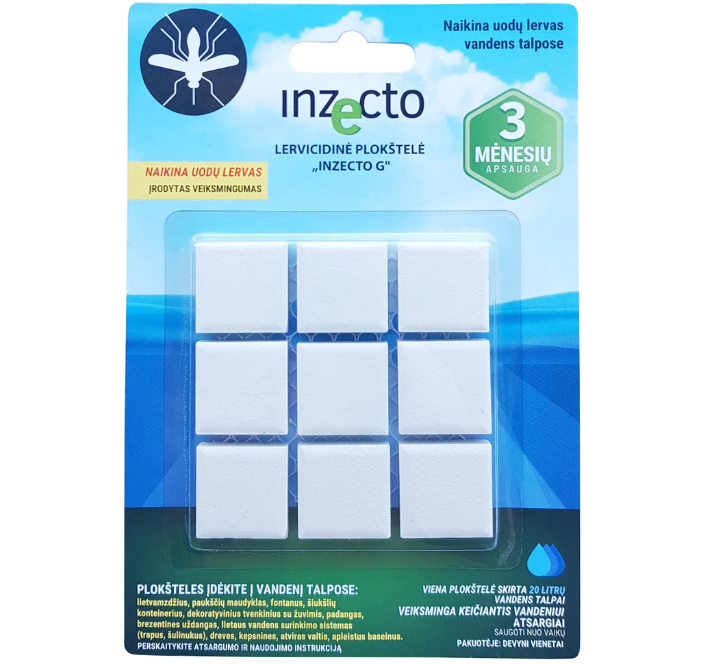 Insecto sääsetõrje klotsid veeanumatesse - pakendis 9 tükki