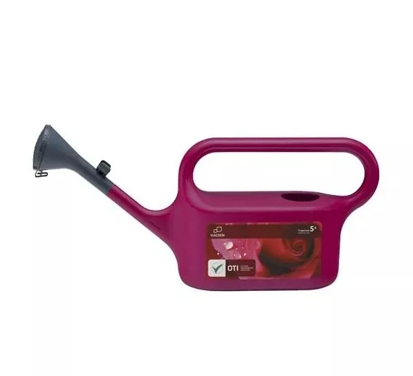 Burgundia punane 5-liitrine kastekann toataimede ja aialillede kastmiseks.