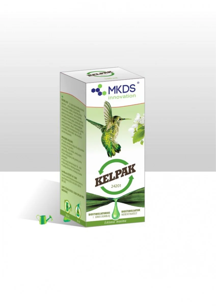 Kelpak biostimulaator 100ml pudel - looduslik merevetika ekstrakt taimede turgutamiseks ja juurte kasvatamiseks.