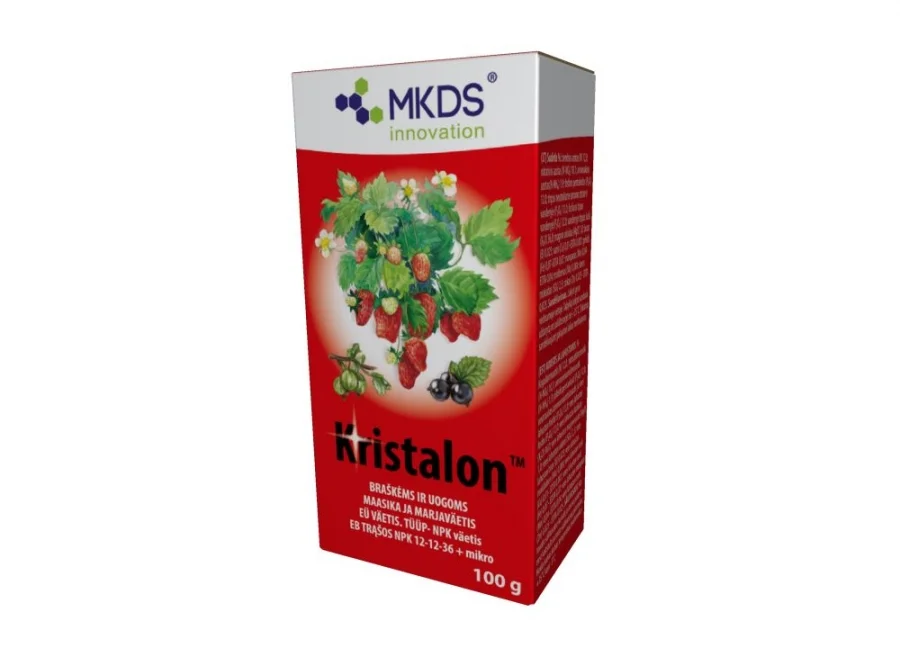 Kristalon vees lahustuv maasika- ja marjaväetis 100g pakend