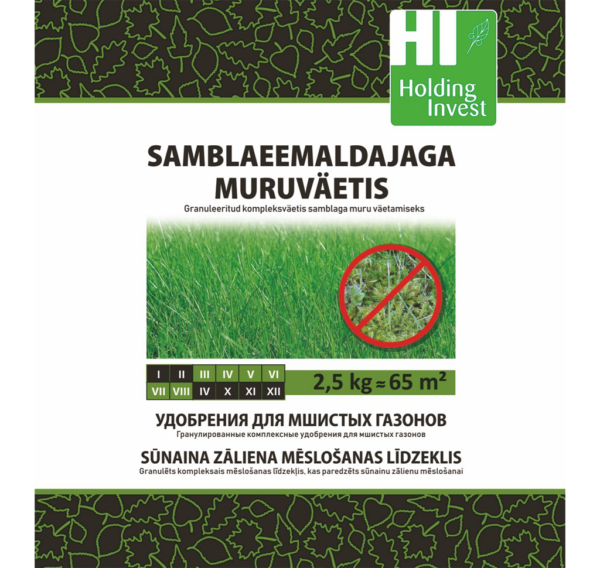 Samblaeemaldajaga muruväetis 2,5 kg